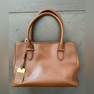 Lauren Ralph Lauren Brown Leather Shoulder Bag